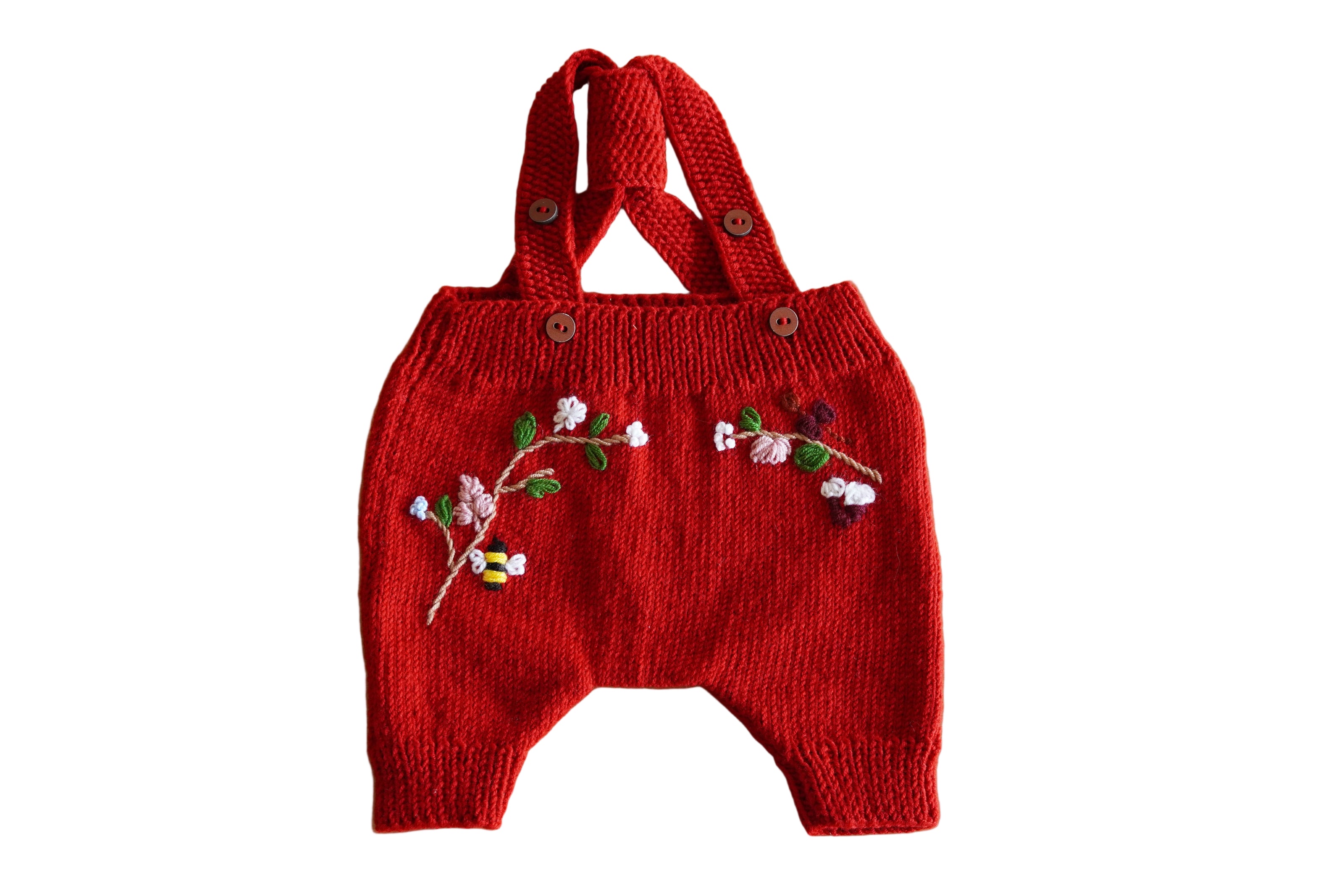Red Baby Romper & Bonnet Set