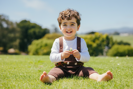 Chocolate Baby Romper & Bonnet Set