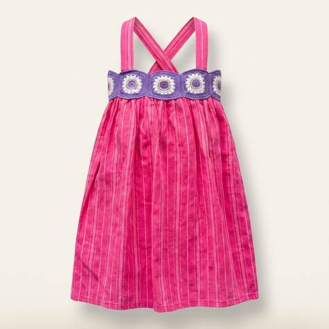 Fuchsia Striped Floral Sundress