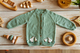 Sage Kids Cardigan with Ducks and Chicks