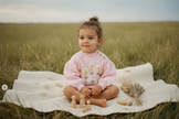 Pink Floral Embroidered Knit Sweater