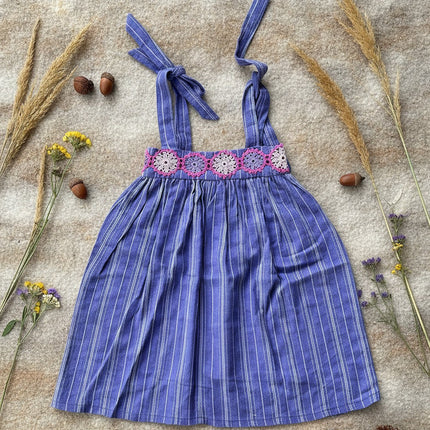 Periwinkle Tie-Shoulder Floral Dress