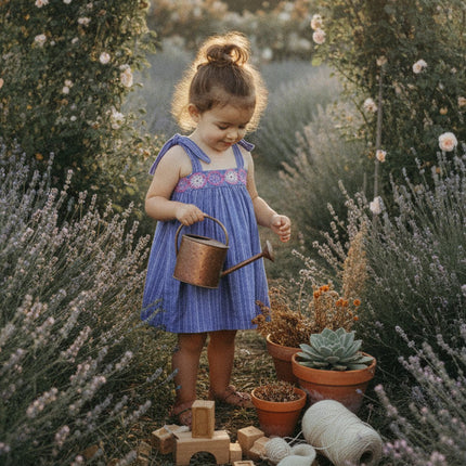 Periwinkle Tie-Shoulder Floral Dress