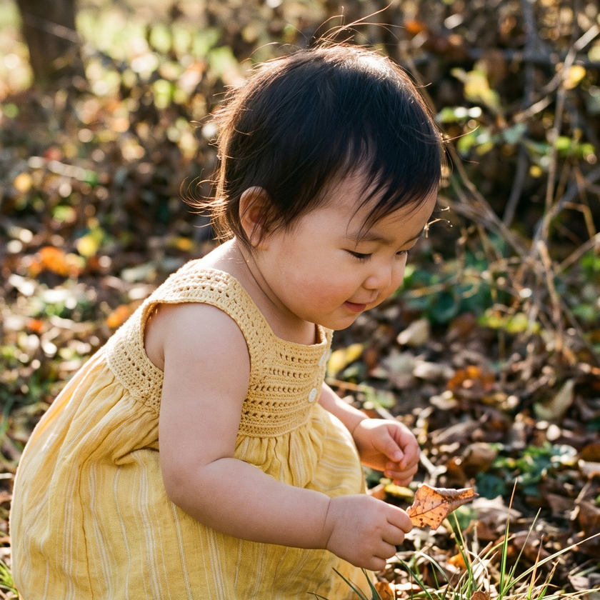 Yellow Striped Cotton Baby Sundress