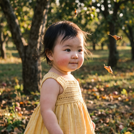 Yellow Striped Cotton Baby Sundress